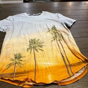 Hollister California - Curved Hem T-Shirt - Beach Phot - Men's Size S